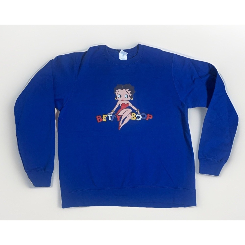 Betty Boop Graphic Royal Blue Sweatshirt Size M
